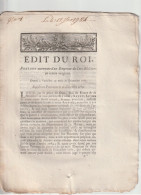 Edit Du Roi Ouverture D'un Emprunt De Cent Millions En Rentes Viagères - Wetten & Decreten