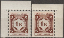 22/ Pof. SL 6, Corner Stamps - Ungebraucht