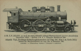 Ungarischen Staatsbahn Lokomotive, Type Atlantic, Serie 202 - Budapest, 1902 - Trains