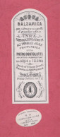 Etiquettes Parfume, Parfume Label, Etichette Profumeria Pietro Bortolotti- Acqua Balsamica. 102x 39mm - Etiketten