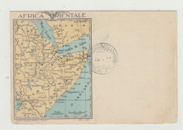 CARTOLINA POSTALE FORZE ARMATE AFRICA ORIENTALE ITALIANA - ANNULLO MOGADISCIO SOMALIA ITALIANA E GONDAR AMARA DEL 1941 - Storia Postale (Posta Aerea)