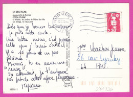294126 / France - En Bretagne CESSON SEVIGNE 4 View A Proximite De Rennes PC 1990 USED 2.30 Fr. Marianne De Briat - Lettres & Documents