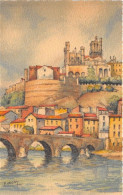 ILLUSTRATEUR - BARDAY - BARRE DAYEZ 3093 C - BEZIERS, LA VILLE VUE DU PONT NEUF - Barday