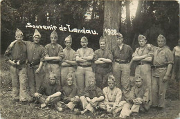 Militaires- Ref E114-carte Photo -militaires -militaria - Souvenir De Landau 1928 - - Other & Unclassified