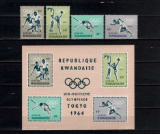 Belgian Congo - Rwanda 1964 N° 81A/82C + BL2 MNH Olympic Games - Jeux Olympique Tokio - Japan C15.00Eu. - Neufs