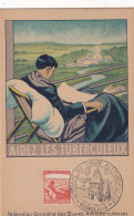 Carte Maximum Tuberculose  1945  Bordeaux  Hopital St André Gironde Tuberculosis - Other & Unclassified