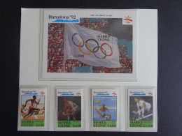 Sierra Leone 1990 - Olympic Games Barcelona 92 Mnh** - Estate 1992: Barcellona