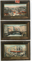 LOT 3 CPA ANNONAY Quartier Du Champ / Pont De Valgelas / Eglise Notre Dame  Entourée D'un Cadre * Melle Valleton Editeur - Annonay