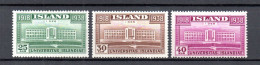 Island 1938 Satz 200/02 Freimarken Universitat Reijkjavik Postfrisch - Oficiales