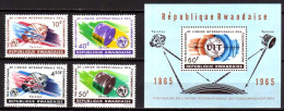 Congo Belge - Belgian Congo - Rwanda 1965 N° 108/111 + BL4 MNH Space - Aerospace - Ruimtevaart C6.75Eu - Nuovi