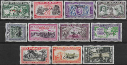 1940 New Zealand Official 11v. MNH SG N. O141/O151 - Altri & Non Classificati