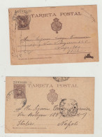 INTERO POSTALE SPAGNALO LOTTO DI 2 CARTOLINE DA 10 CENT DEL 1904 VERSO ITALIA - Marcofilie