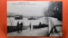 CPA (75)  Crue De La Seine. Paris. Bateau De Sauvetage. Quai Saint Bernard.  (7A.954) - La Crecida Del Sena De 1910