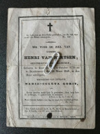 HENRI VAN HERTSEN ° ZANDVLIET 1779 + DENDERMONDE 1843 / MARIA COLETA JORIS /  GEPENSIONEERDEN KAPITEIN - Devotion Images