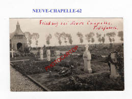 NEUVE-CHAPELLE-62-Cimetiere 247-Tombes-CARTE PHOTO Allemande-GUERRE 14-18-1 WK-MILITARIA- - Soldatenfriedhöfen