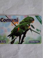 DOMINICAINE CODETEL PREPAID 95$ UT EL PERICO PERROQUET PARROTS  1996 - Loros