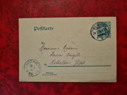 CARTE ENTIER GANZACHE WIESBADEN POUR NOTHALTE 1906 - Sonstige & Ohne Zuordnung