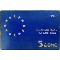 Espagne, 5 Euro, Guardia Real, 1998, Madrid, Argent, FDC - España