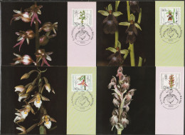 Berlin MK 1984 MiNr.724 - 727 Orchideen ( PK 96 ) Günstige Versandkosten - Cartoline Maximum