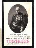 De T'Serclaes De Wommersom Graaf Comte Jacques, Lieutenant-général, Brussel Bruxelles1852-1914 - Overlijden