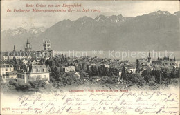 11863636 Lausanne VD Gruesse Saengerfahrt Freiburger Maennergesangvereins Alpen  - Other & Unclassified