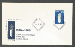 NATIONAL POLICE 150 Years - 1966 - FINLAND - FDC - - Policia – Guardia Civil