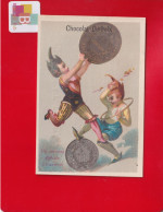 Chocolat DERBAIX Laeken Chromo Dessain Liège Clown Pieces Monnaie Cirque Cerceau Difficile à Traverser - Autres & Non Classés