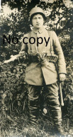 PHOTO ALLEMANDE - SOLDAT ALLEMAND EN TENUE DE COMBAT EN JUIN 1918 - GUERRE 1914 1918 - Guerre, Militaire