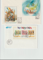 Ten Covers Franked With Souvenir Sheets. Postal Weight 0,099 Kg. Please Read Sales Conditions Under Image Of Lot (009-10 - Collections (sans Albums)