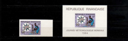 Belgian Congo - Rwanda 1964 N° 69A + BL1 MNH Complete Set Meteorology -  Météo - Weerkunde  C16.00Eu - Nuevos