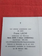 Doodsprentje Frans Lachi / Herentals 20/7/1910 Grobbendonk 28/2/1983 ( Maria Goor / Johann Laubenthal ) - Religione & Esoterismo