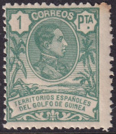 Spanish Guinea 1909 Sc 95 Ed 69 MNH** Corner Toning Spot - Guinea Espagnole