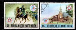 - HAUTE VOLTA - 1976 - YT N° 393 / 394 - Oblitérés - Interphil - Série Complète - Upper Volta (1958-1984)