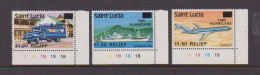 SAINT LUCIA    1980   Hurricane  Relief    Set  Of  3     MNH - St.Lucie (1979-...)