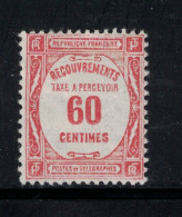 TAXE N°58 NEUF* MH, TYPE RECOUVREMENT,  FRANCE.1927/31 - 1859-1959 Nuovi