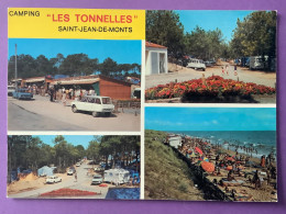 85   CPSM  SAINT-JEAN-DE-MONTS   Camping « Les Tonnelles »    Voitures Dont Citroën….    Bon état - Saint Jean De Monts