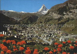 11856496 Zermatt VS Mit Matterhorn Und Alpenrosen  - Autres & Non Classés