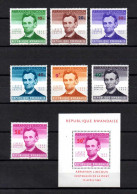 Belgian Congo - Rwanda 1965 N° 92/97 + 97A + BL3 MNH Complete Set USA President Abraham Lincoln C10.00Eu - Unused Stamps