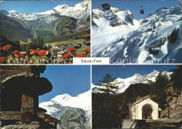 11856416 Saas-Fee Panorama Gondelbahn Felsen Kapelle Saas-Fee - Autres & Non Classés