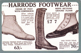 Nostalgia Postcard - Advert - Harrods Footwear, 1920 - VG - Unclassified