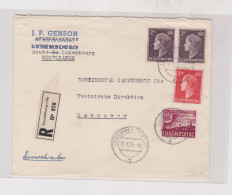 LUXEMBOURG 1955 Nice Registered Cover To Germany - Storia Postale