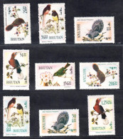 Bhutan 1968-69 15V Birds MNH - Bhután