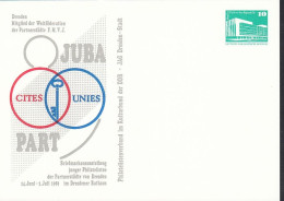 DDR PP 18, Ungebraucht, Briefmarkenausstellung Partnerstädte Von Dresden, Juba Part, 1989 - Privatpostkarten - Ungebraucht