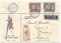 Portugal Afinsa 739/40 Complete Set Used On Registered Cover FDC 1951 - FDC