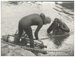 C5881/ Polizeitaucher Technische Gruppe  Foto 21 X 15 Cm 80er Jahre - Non Classés