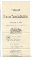 C6364/ Dresden  Tafellied Zum Tanzstundenball Hotel Zum Schwan 1902 Faltblatt  - Sin Clasificación