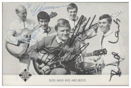 V6219/ Didi And His ABC-Boys Beat- Popband Autogramm Autogrammkarte 60er Jahre - Autogramme