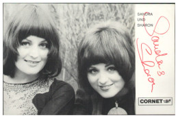 V6238/ Sängerin Sandra Und Sharon  Autogramm  Autogrammkarte 60er Jahre - Autografi