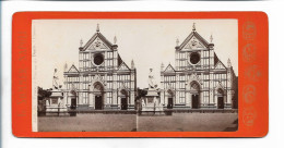 XX19384/ Stereofoto  Firenze Statua Di Dante   Foto  G. Sommer, Napoli Ca.1885 - Autres & Non Classés