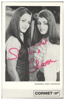 V6247/ Sandra Und Sharon Sängerin Autogramm  Autogrammkarte 60er Jahre - Autógrafos